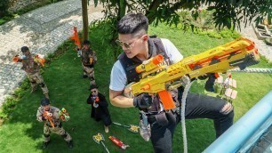 'LTT Game Nerf War : Warriors SEAL X Nerf Guns Fight Braum Gold Button thief one million Subscribe'