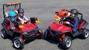'NERF ASSAULT VEHICLE Build Project & Nerf War - INSANE Nerf Mods & Power Wheels Modifications'