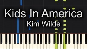 'Kids In America Kim Wilde Piano Tutorial Synthesia'