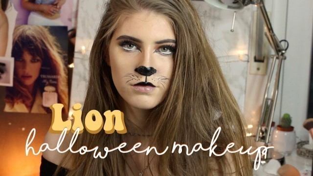 'Cute Lion Halloween Makeup // 10 EASY steps'