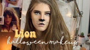 'Cute Lion Halloween Makeup // 10 EASY steps'