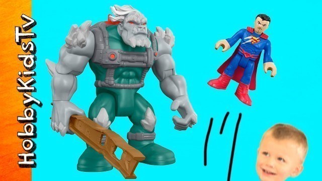 'Doomsday vs. Superman! Imaginext Toy Review + Fisher Price Play w. HobbyBear with HobbyKidsTV'