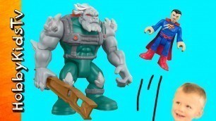 'Doomsday vs. Superman! Imaginext Toy Review + Fisher Price Play w. HobbyBear with HobbyKidsTV'