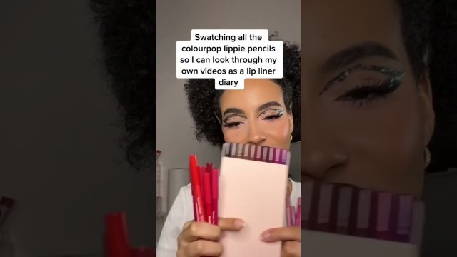 'Swatching all the colourpop lippie pencils ✨'
