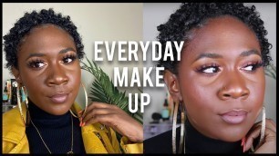 'My \"Everyday\" Dark Skin Girl Friendly Make Up Look + No Eyeshadow or Lashes Needed | Nia Imani'