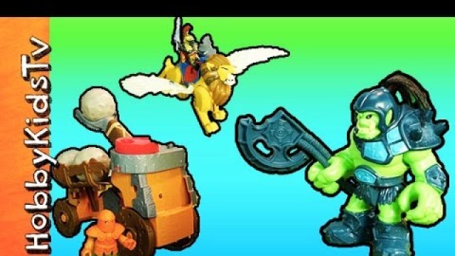 'Imaginext Castle with Leonidas Lion and Toy Review with HobbyKids'