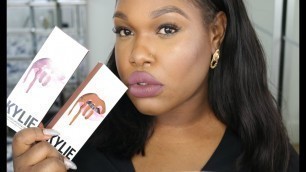 'Kylie Love Bite & Brown Sugar Lip Kits On Dark Skin | Lip Swatches'