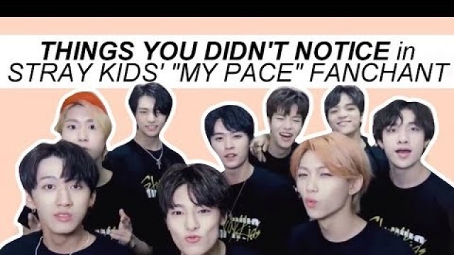 'STRAY KIDS ; \"my pace\" fanchant | things you didn\'t notice'