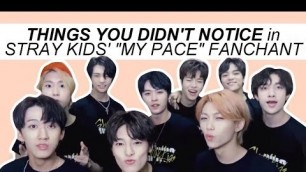 'STRAY KIDS ; \"my pace\" fanchant | things you didn\'t notice'