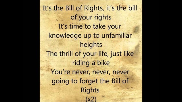 'Bill of Rights Song'