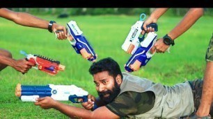 'Nerf Battle War Begins | ഫ്രീഫയറിനെ വെല്ലുന്ന തോക്കുകൾ | M4 TECH |'