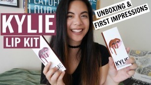 'KYLIE JENNER LOVE BITE & DOLCE K LIP KIT UNBOXING & FIRST IMPRESSIONS!'