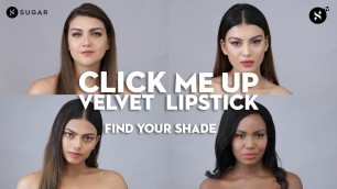 'Click Me Up Velvet Lipstick | Find Your Shade | SUGAR Cosmetics'