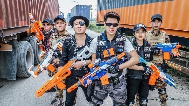 'LTT Game Nerf War : Warriors SEAL X Nerf Guns Fight Crime group Inhuman Against Intruders'