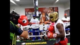 'Watch Floyd Mayweather wreck a sparring partner in training for Pacquiao fight'