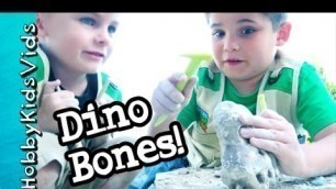 'Dig Up Dinosaur Bones JURASSIC WORLD! HobbyBobby by HobbyKidsVids'