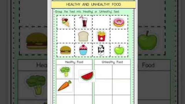 'healthy unhealthy food'