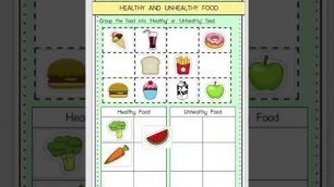 'healthy unhealthy food'