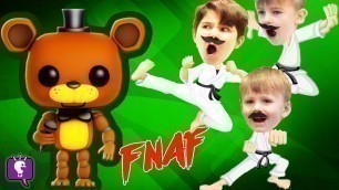 'HobbyKarate vs FREDDY FNAF! SURRPISE TOYS Review with HobbyKidsTV'