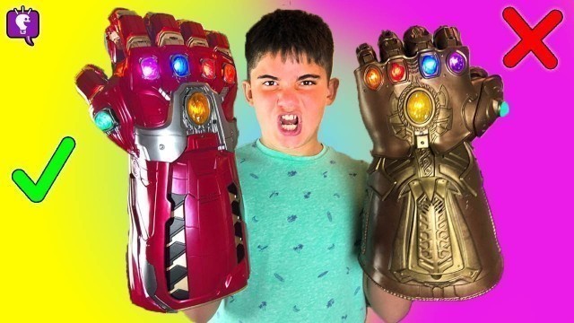 'Power Gauntlet and Infinity Gauntlet Challenge by HobbyKidsTV'