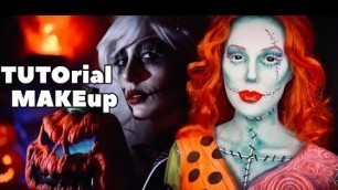 'HALLOween Makeup (NiGHTMARE BEFORE CHRiSTMAS) #halloweencostums #halloweendiy #makeupdiy'