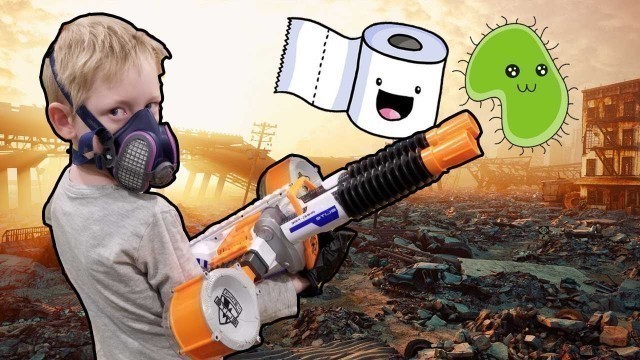 'Zombie Virus NERF WAR!!! Social Distancing with Guns'