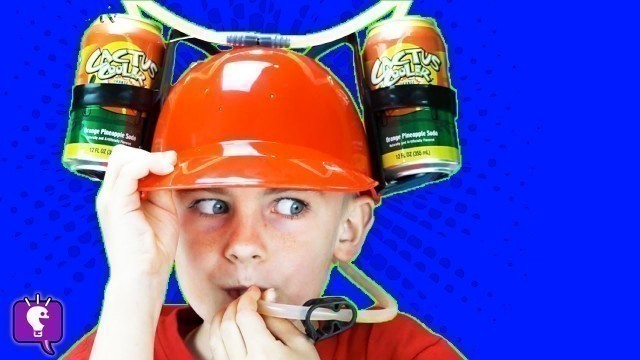 'DRINK HAT and STRAW GLASSES Toy Review with HobbyKidsTV'