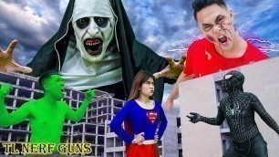 'SuperheroX Warriors Nerf Guns Fight In Horror Movies +more Stories| Compilation Best Nerf Guns Movie'