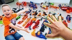 'Our Dad Picks Nerf Blasters for our Nerf Challenge'