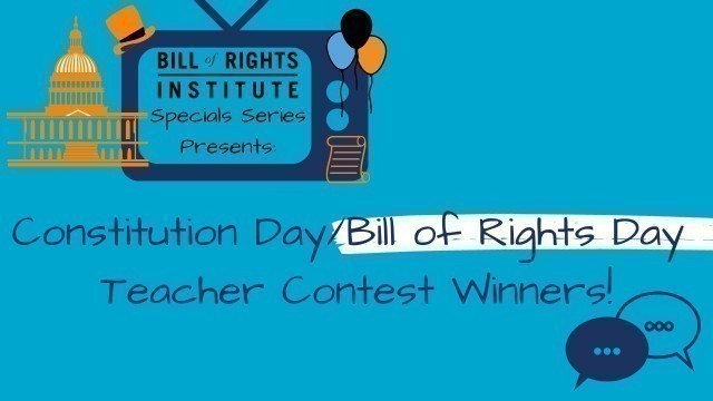 'Constitution Day | Bill of Rights Day Teacher Contest Winners 2019'