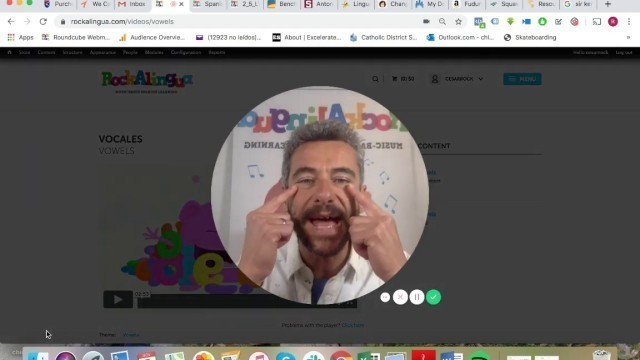 'Rockalingua Spanish Lessons and Learning for Kids. Unit 1 Spanish vowels'