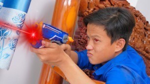 'NERF LASER GUN BATTLE'