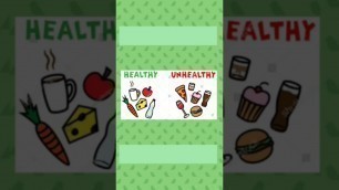 'Junk Food Vs healthy Food| healthy & Unhealthy food #foodchart#foodchain#food#healthy#junk#unhealthy'