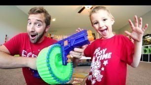 'Father & Son Get 40 DART \"NERF\" BLASTER! / SO Many Darts!'