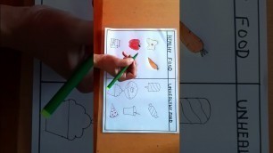 'Healthy and unhealthy food chart #shorts #viralvideo #youtubeshorts #drawing #healthyfood'