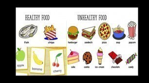 '3 клас Англійська мова Healthy and unhealthy food'