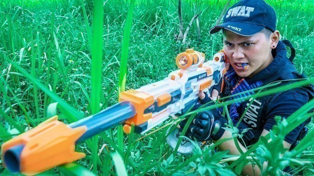 'Nerf Guns War : S.W.A.T Girl Of SEAL TEAM Special Attack Black Leader Dangerous Criminal Group'