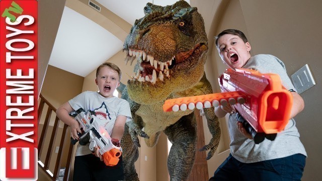 'Dream Time in Dinosaur Land! Prehistoric Nerf Laser Tag Battle!'