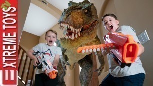 'Dream Time in Dinosaur Land! Prehistoric Nerf Laser Tag Battle!'