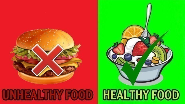 'Healthy and UnHealthy Food تعليم الأطفال الأكل الصحي وغير الصحي'