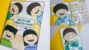 'Healthy Food and Unhealthy Food / Food Craft / Paper Craft / Activity / Easy Paper Craft'