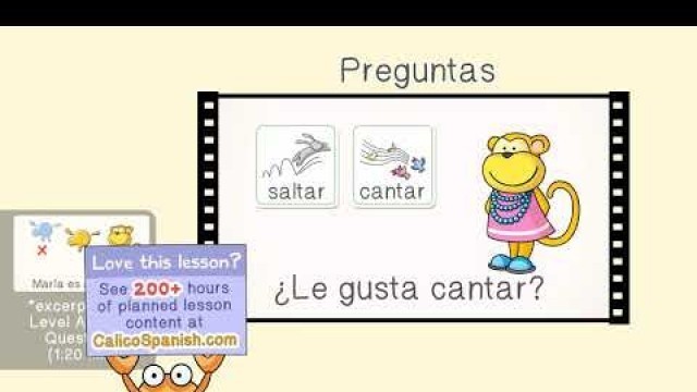 'FREE Spanish for Kids Lesson Me gusta / te gusta / le gusta, likes & dislikes | Calico Spanish'