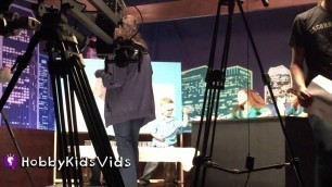 'EvanTubeHD Behind the Scenes with HobbyKids! Neon Arcade Filming Studios'