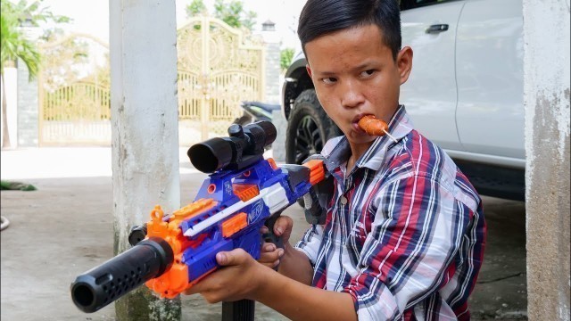 'NERF GUN SAUSAGE BBQ BATTLE'