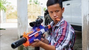 'NERF GUN SAUSAGE BBQ BATTLE'