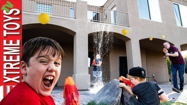 'Ethan and Cole Ride Along! Follow Sneak Attack Squad Nerf Battle Vs Parents!'