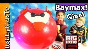 'GIANT Play-Doh BAYMAX Surprise Egg Head! Big Hero 6 Toy Review with HobbyKids'