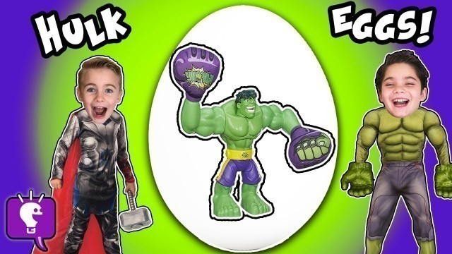 'Giant HULK EGGS Surprise SMASH with the HobbyKids'