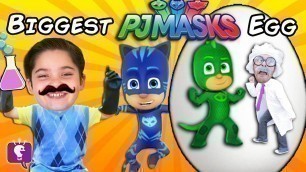 'Giant PJ MASKS Surprise Egg With Hello Neighbor Visiting HobbyKids'