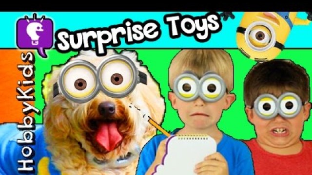'HobbyDog Searches for MINION Surprise Eggs with HobbyKids'
